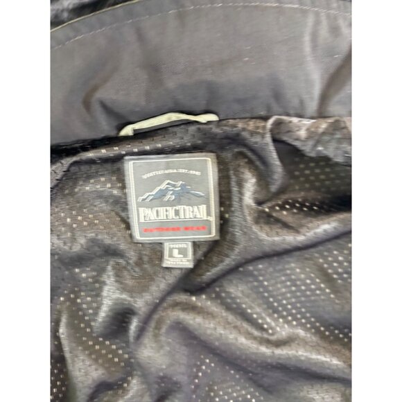 Pacific Trail Jacket Mens Large Green Full Zip Pockets Hooded Hidden Hood Vented - Picture 4 of 16
